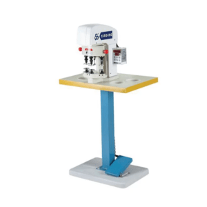 FEATURES OF XINDING 3 HEAD SNAP BUTTON ATTACHING MACHINE (XD-3808) Voltage 180-240 V. Frequency 50-60 Hz. Power 550 W. Size of a machine 550*450*300 mm. Size of the shelf 700*450*250mm. Machine weight 15kg. Shelf Weight 14 kg.